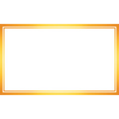 Obraz premium Glowing Gold Border Fram. Two layers of gold frame