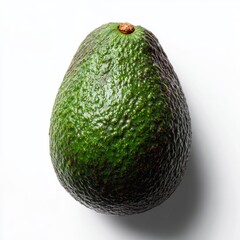 Fresh whole avocado on a white background
