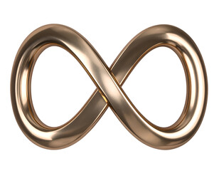 A shimmering golden infinity symbol elegantly intertwines, embodying concepts of eternity and boundless potential.