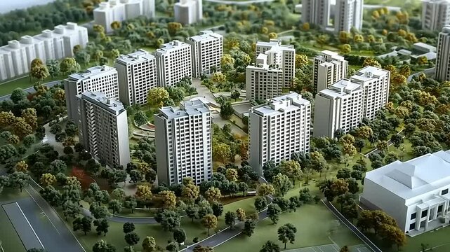 Architectural Model of a Green Urban Complex