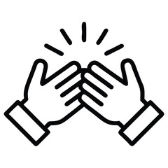 Obraz premium Applauding Hands Illustration - Success & Appreciation Graphic