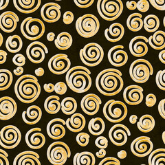 Abstract seamless pattern with  drawing in doodle style. Digital illustration.