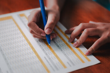 Business documentation process office paperwork indoor close-up view efficient management strategies