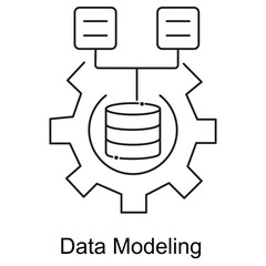 Data Modeling Icon. Vector Design