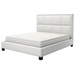 white bed isolated on white background