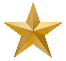 Obraz premium gold star isolated on transparent background.