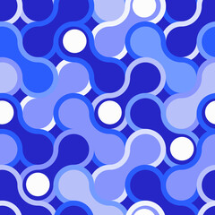 Vector - abstract circles seamless pattern, colored template.