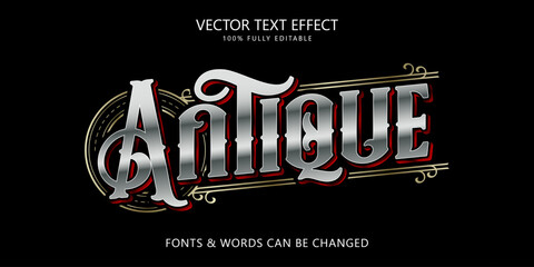 Antique editable text effect, Victorian vintage text style © wintoko