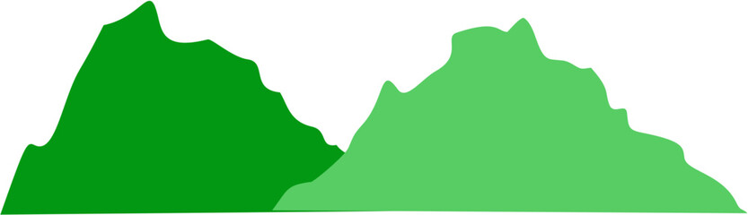 Wilderness Trekking Silhouette Green Artwork