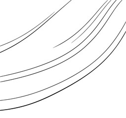 Abstract Lines: A simple, elegant line art illustration featuring dynamic curved lines against a white background, conveying movement and energy.