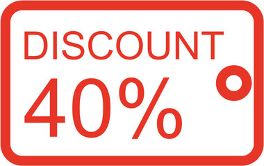 Sale Icon Red Flat Color Bundle