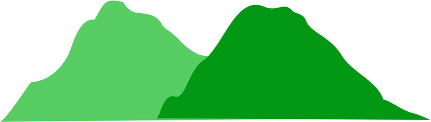 Fototapeta premium Mountain Adventure Silhouette in Green Tone