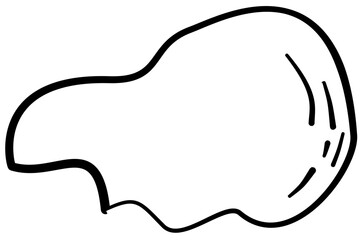 Summer Cloud Doodle Line Art