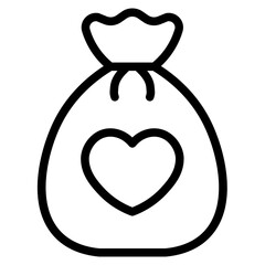 Money love, life, heartbeat, caring, passion, healthcare, like, charity  icon in vector illustration