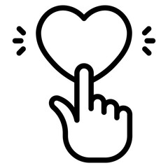 Fototapeta premium love, life, heartbeat, caring, passion, healthcare, like, charity icon in vector illustration