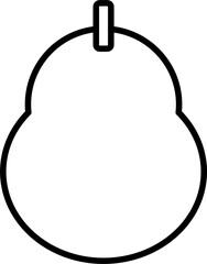 Monochrome Fruits Icon Collection For Kids