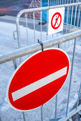typical security barrier at a street