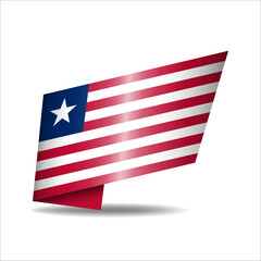 Folded national flag, shining with a shadow.