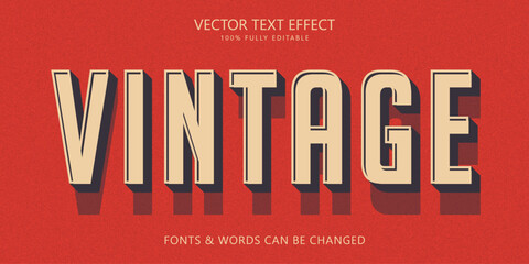 Vintage shadow editable text effect © wintoko