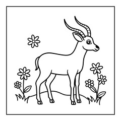 wild animal cartoon character coloring pages
