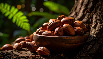 Roasted Pili Nut On Bark