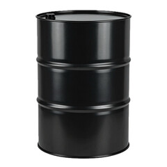 black oil barrel container isolated on white or transparent png