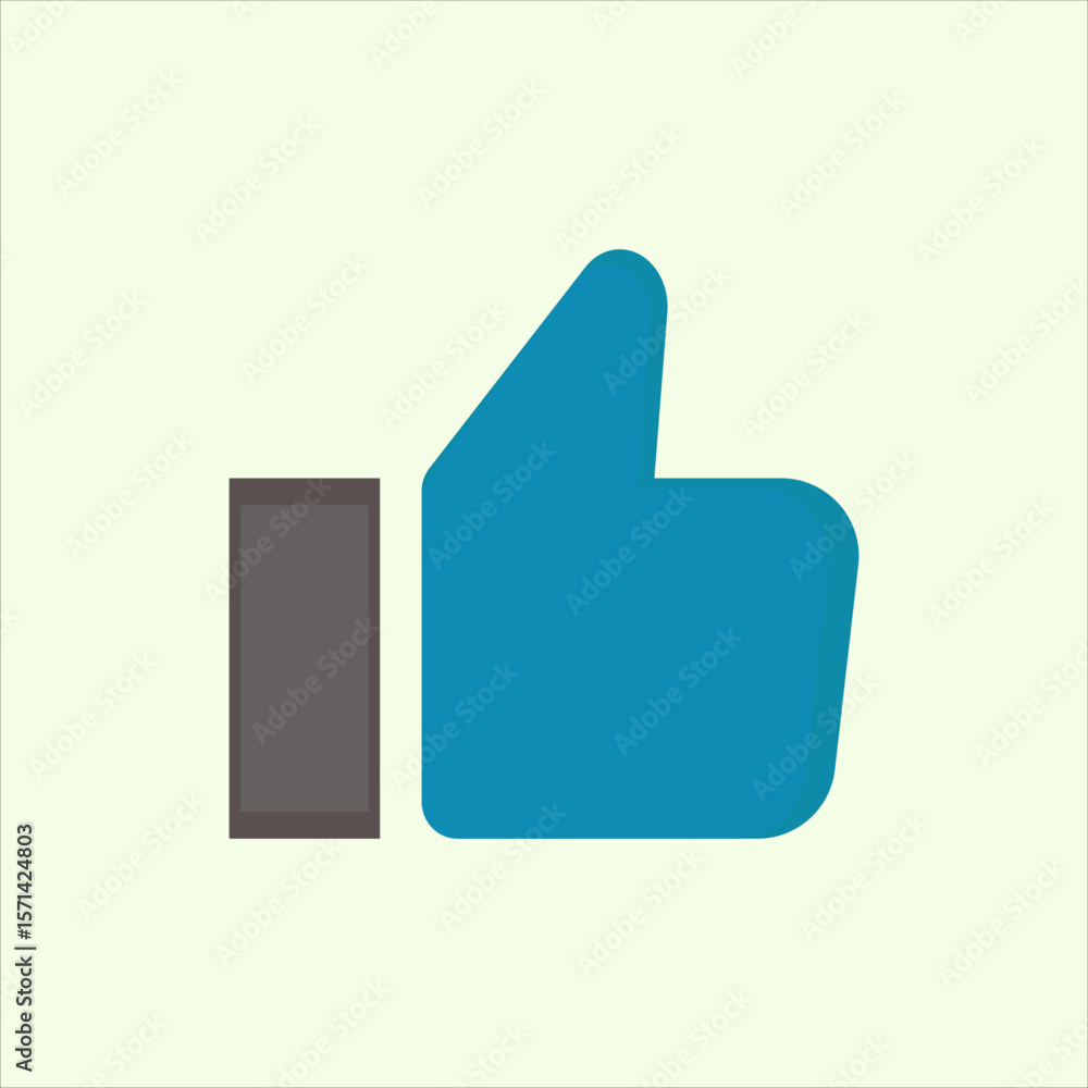 Poster illustration of a like icon. icon related to design elements. suitable for web site, app, user inter