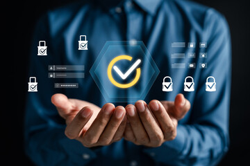 Cyber security check, data protection, password login authentication, access control system, user...