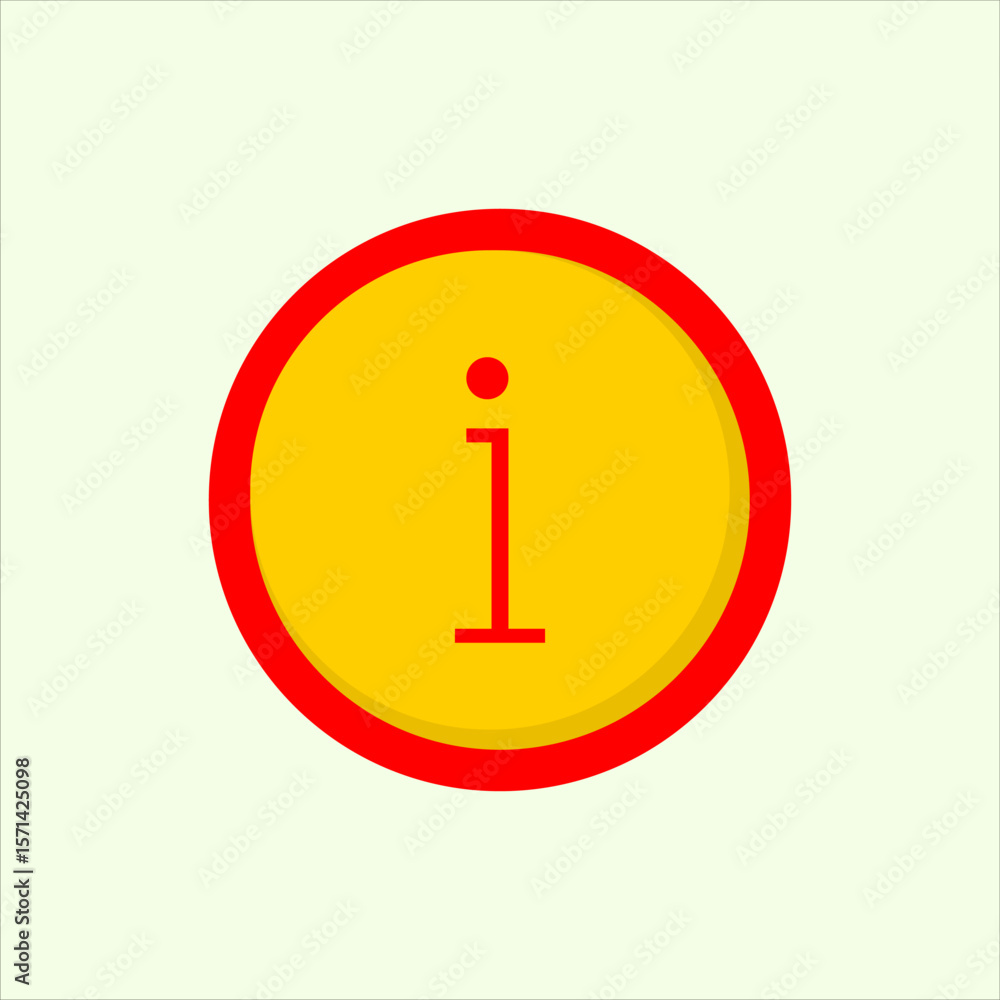 Poster illustration of a info icon. icon related to design elements. suitable for web site, app, user inter