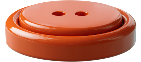 Orange Button 3D Clipart Image