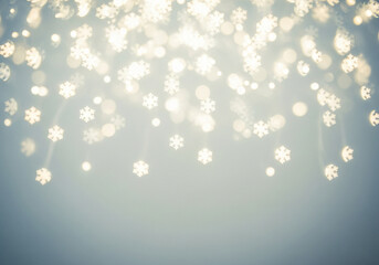 abstract Christmas background with snowflakes on top border