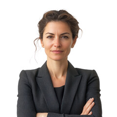 women business portrait isolated on transparent background