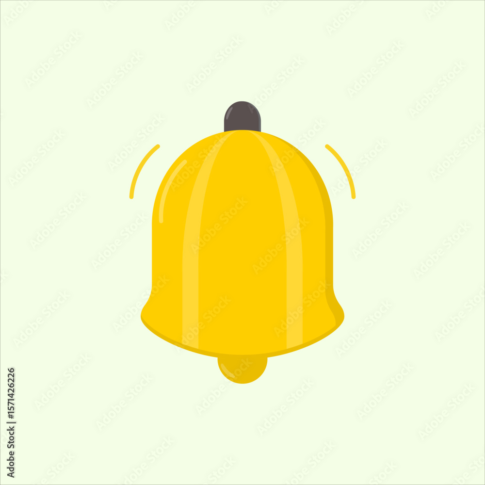 Poster illustration of a notification bell icon. icon related to design elements. suitable for web site, ap