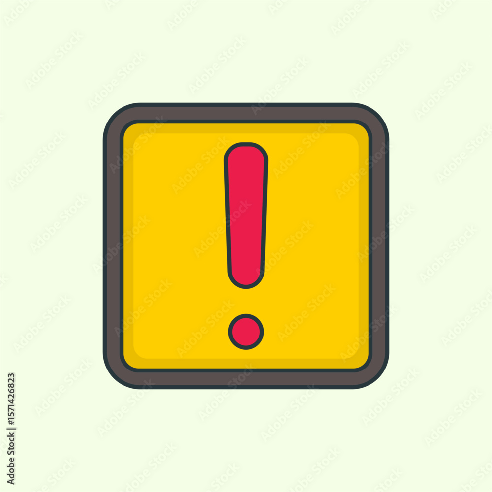 Poster illustration of a warning icon. icon related to design elements. suitable for web site, app, user in