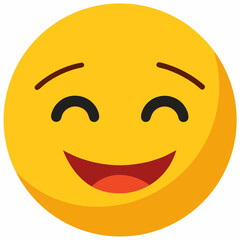 Fototapeta premium vector illustration of a smile emoji 