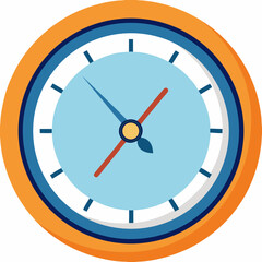 Minimal Wall Clock Vector Illustration