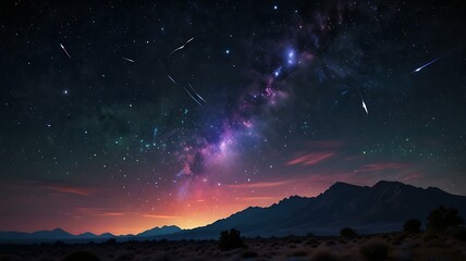 Fototapeta premium A lone comet illuminating a dark cosmic void.