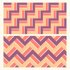 Halloween woven stripe pattern with orange, purple, and cream