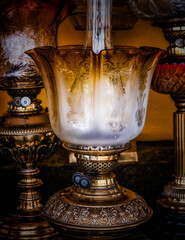 Retro Victorian Brass Oil Lamps