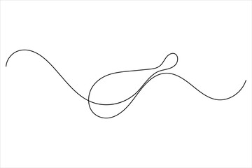 Fried chicken drumstick continuous one line drawing of white background with minimalist outline style
