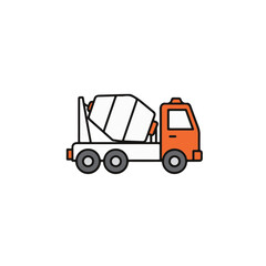 Fototapeta premium Construction truck carrying cement.
