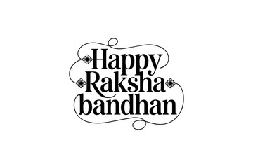 Fototapeta premium Raksha Bandhan festive decorative typography