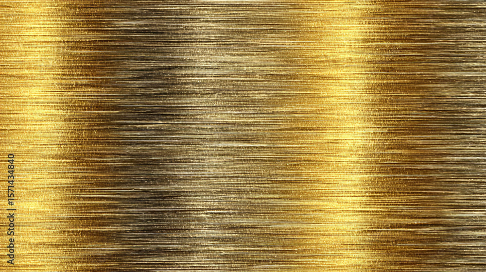 Poster horizontal brushed gold texture with light reflections and subtle variations in color gradient