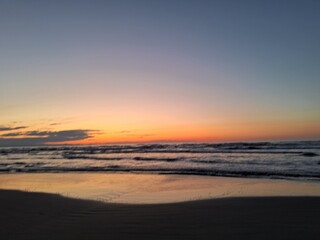 sunset on the beach