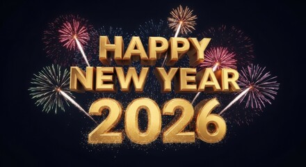 Happy New Year 2026 Celebrations with Fireworks