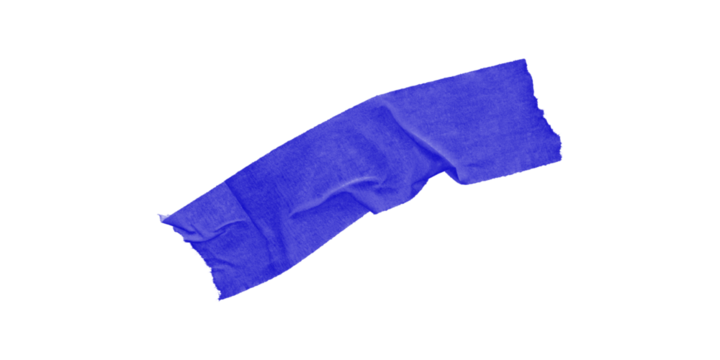 Isolated blue shape against a black background creating a simple abstract visual composition art piece - Powered by Adobe