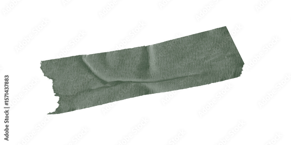 Poster isolated dark green rectangular shape with jagged edges on a black background in a simple design
