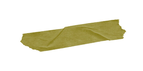 A rectangular shape in olive green color set against a stark black background in a simple...