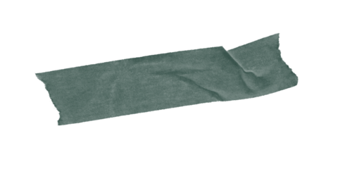 A dark green rectangular shape isolated against a stark black background in a simple composition