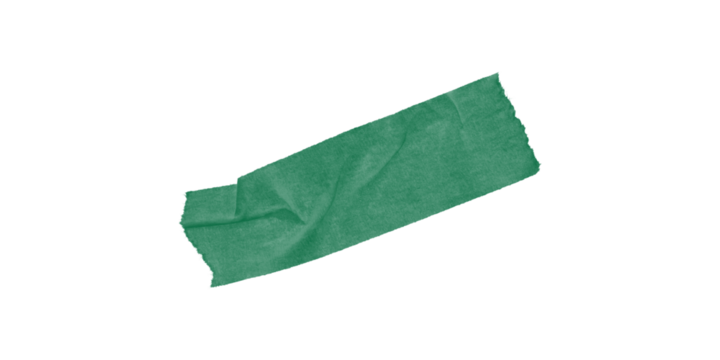 A green rectangular shape diagonally placed on a stark black background in a simple graphic style